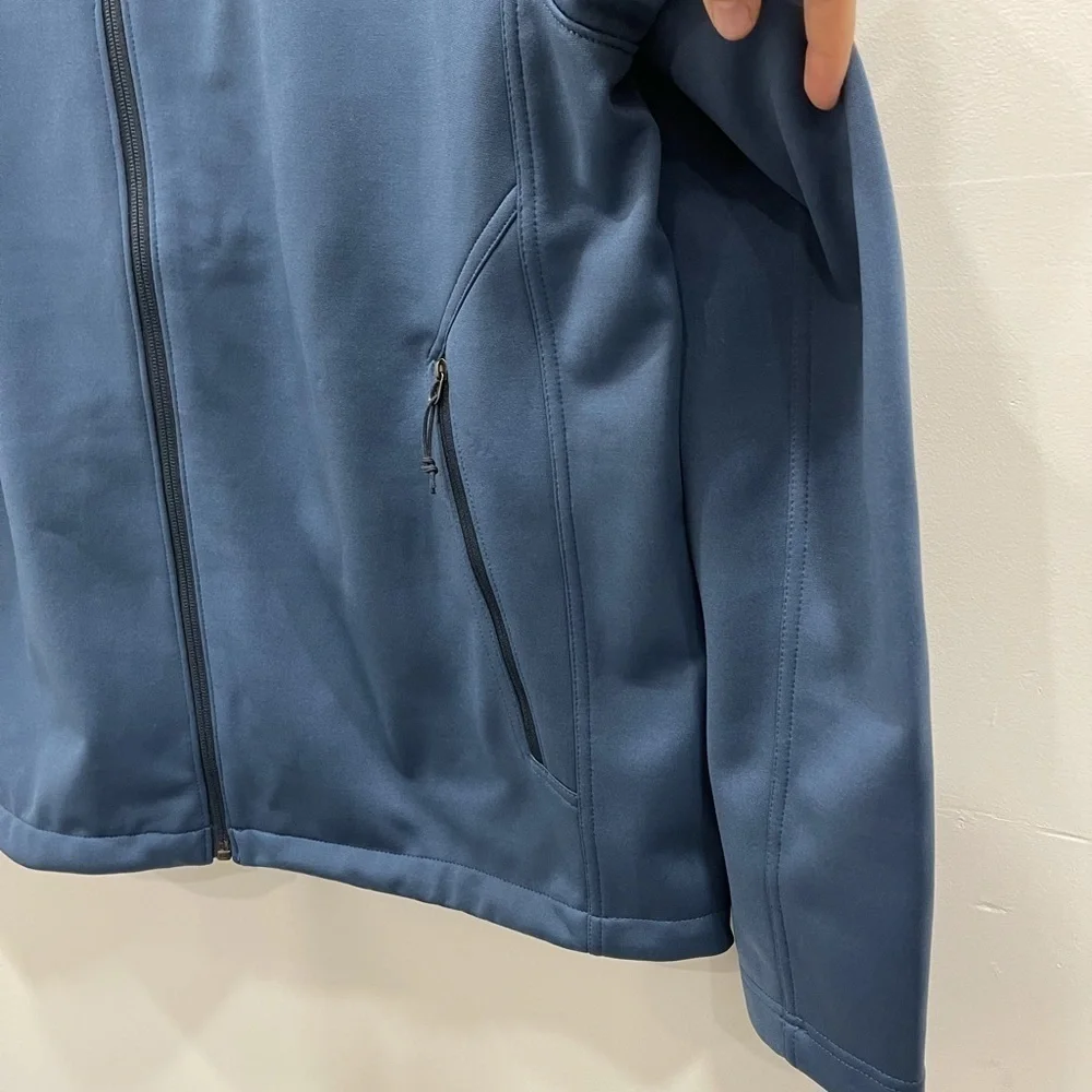 The North Face Men’s Ridgeline Soft Shell Jacket Windwall Blue Full Zip Logo XL